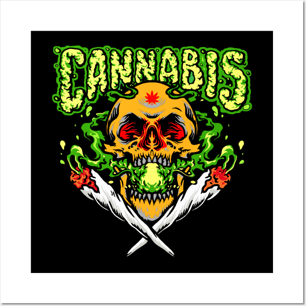 Cannabis skull Wall Art by Store -smitch